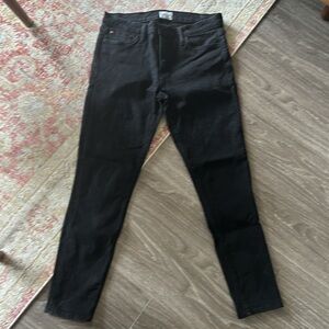 Hudson Jeans Black Natalie Mid-Rise Skinny Ankle Jeans